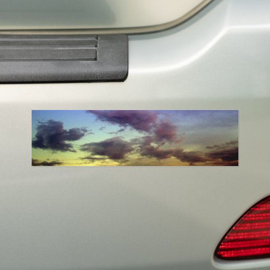 Wolken op zonsondergang bumpersticker (Op auto)