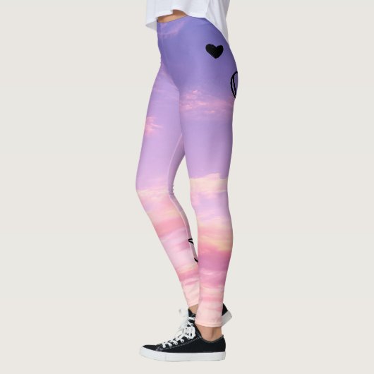 Wolken op zonsondergang leggings (Links)