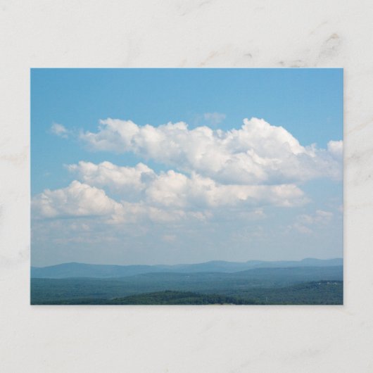 Wolken over bergen briefkaart (Voorkant)