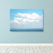 Wolken over bergen canvas afdruk (Insitu (Houten vloer))