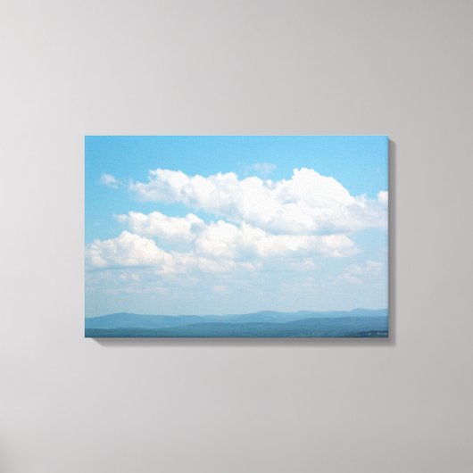 Wolken over bergen canvas afdruk (Voorkant)