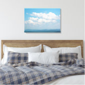 Wolken over bergen canvas afdruk (Insitu (Slaapkamer))