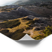 Wolken over bergen poster (Hoek)