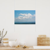 Wolken over bergen poster (Keuken)