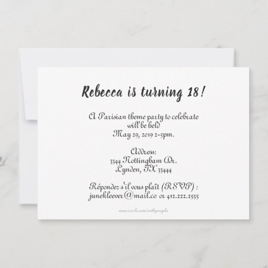 Wolken over de blikvanger van Parijs Kaart (Achterkant)