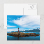 Wolken over een vuurtoren bij Ushuaia, Argentinië Briefkaart (Voorkant / Achterkant)
