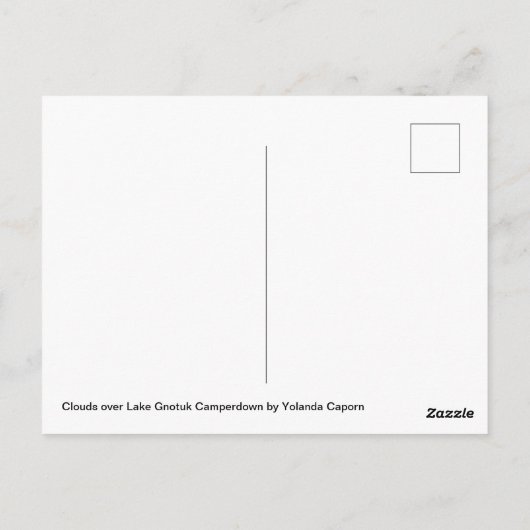 Wolken over het Briefkaart van de Camperdown in he (Achterkant)