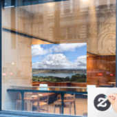 Wolken over het Camperdown-damesklooster van het m Raamsticker (Cafe Raam)