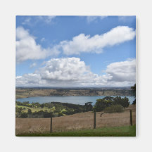 Wolken over het Gnotuk Camperdown Magnet-meer