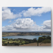 Wolken over het Gnotuk Camperdown Tabletop Plaque Fotoplaat (Voorkant)
