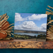 Wolken over het Gnotuk Camperdown Tabletop Plaque Fotoplaat (Zijkant)