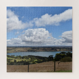 Wolken over het Gnotuk-kamp in Jigzaag Puzzle Legpuzzel