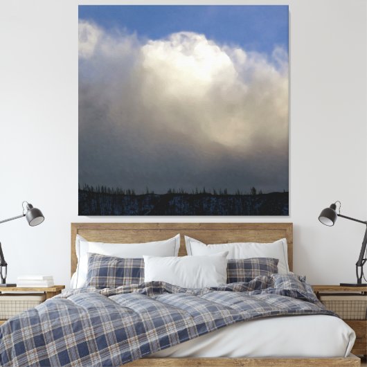 Wolken over het station canvas afdruk (Insitu (Slaapkamer))