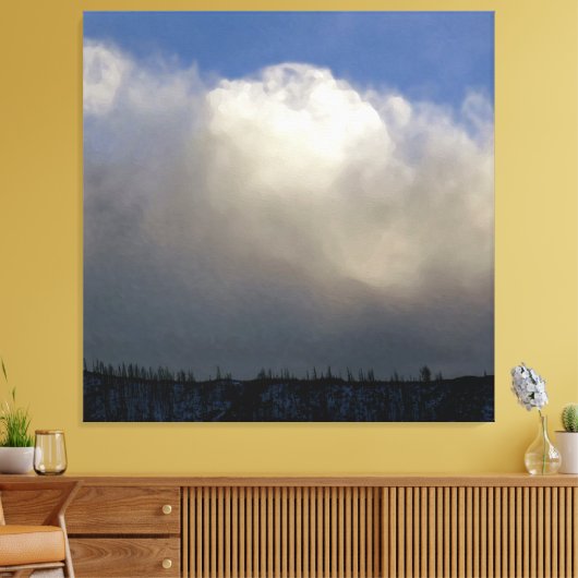 Wolken over het station canvas afdruk (Insitu (Woonkamer))