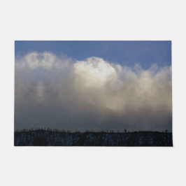 Wolken over het station deurmat