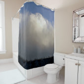 Wolken over het station douchegordijn (In situ)