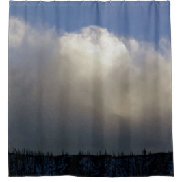 Wolken over het station douchegordijn