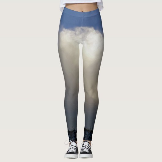 Wolken over het station leggings (Voorkant)