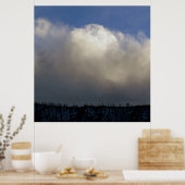 Wolken over het station poster (Keuken)