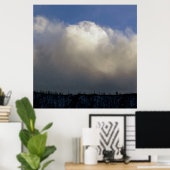 Wolken over het station poster (Thuiskantoor)