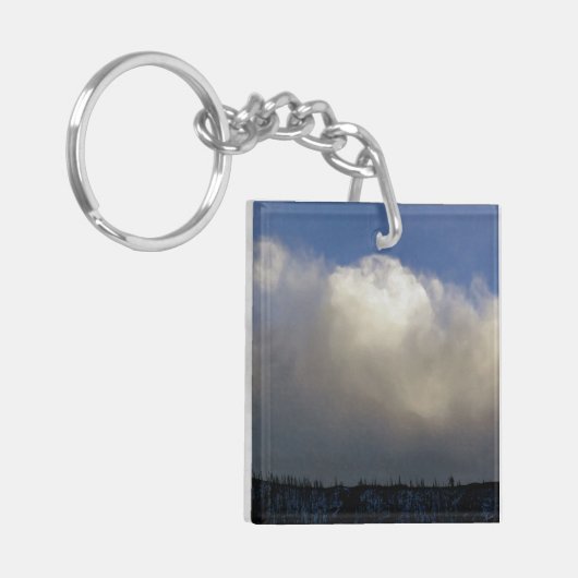 Wolken over het station sleutelhanger (Voorkant Links)