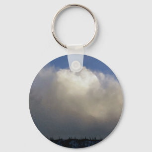 Wolken over het station sleutelhanger