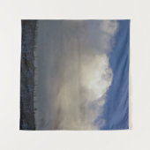 Wolken over het station wandkleed (Voorkant (horizontaal))