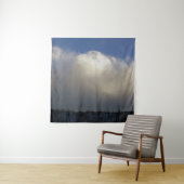 Wolken over het station wandkleed (In situ)