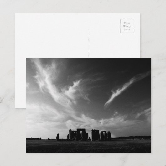 Wolken over steenhenge briefkaart (Voorkant / Achterkant)