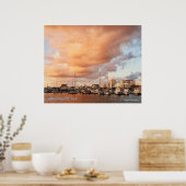 Wolken over Tidewater Yacht Marina Portsmouth VA Poster (Keuken)