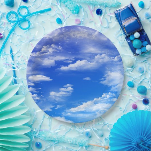 Wolken Papieren Bordje (Feest)
