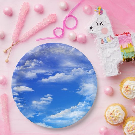 Wolken Papieren Bordje (Feest)