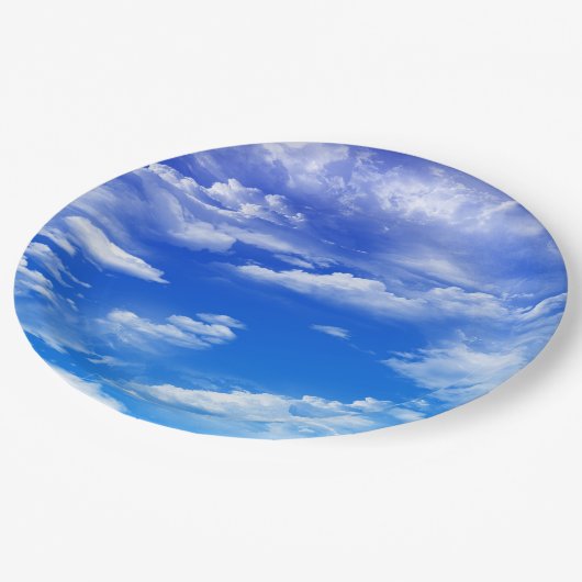 Wolken Papieren Bordje (Gekanteld)