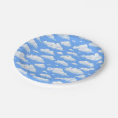 Wolken Papieren Bordje (Gekanteld)