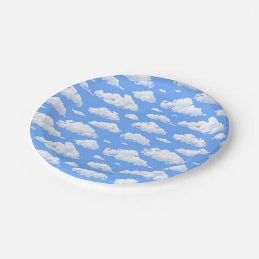 Wolken Papieren Bordje (Gekanteld)