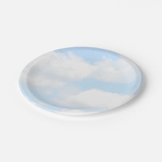 Wolken Papieren Bordje (Gekanteld)