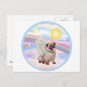Wolken - Pug Angel (#2) Briefkaart (Voorkant / Achterkant)