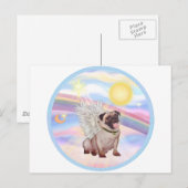 Wolken - Pug Engel (#2) Briefkaart (Voorkant / Achterkant)