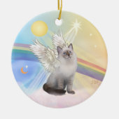 Wolken - Ragdoll Cat Angel Keramisch Ornament (Voorkant)