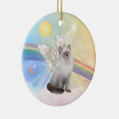 Wolken - Ragdoll Kat Engel Keramisch Ornament (Rechts)