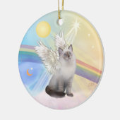 Wolken - Ragdoll Kat Engel Keramisch Ornament (Links)