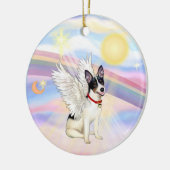 Wolken - Rat Terrier Engel Keramisch Ornament (Links)