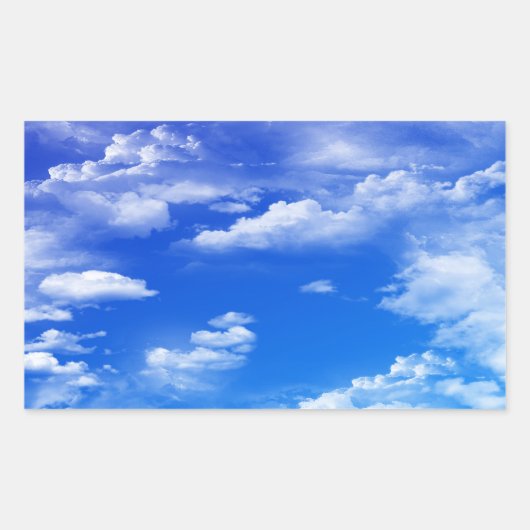 Wolken Rechthoekige Sticker (Voorkant)