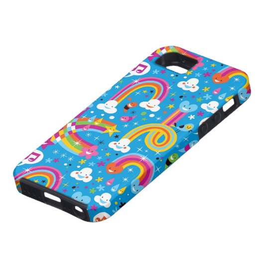 wolken regenbogen laten het heetsenpatroon vallen Case-Mate iPhone case (Onderkant)