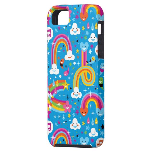 wolken regenbogen laten het heetsenpatroon vallen Case-Mate iPhone case (Achterkant Links)