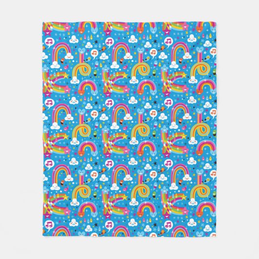 wolken regenbogen laten het heetsenpatroon vallen fleece deken (Voorkant)