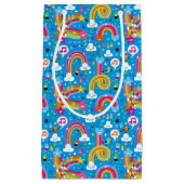 wolken regenbogen laten het heetsenpatroon vallen klein cadeauzakje (Voorkant)