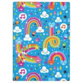 wolken regenbogen laten het heetsenpatroon vallen klembord (Achterkant)