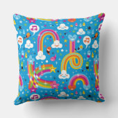 wolken regenbogen laten het heetsenpatroon vallen kussen (Achterkant)