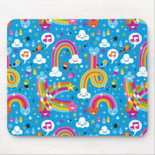 wolken regenbogen laten het heetsenpatroon vallen muismat